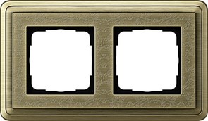 Рамка Gira ClassiX Art двухместная Бронза 0212661 Рамка Gira ClassiX Art двухместная Бронза 0212661