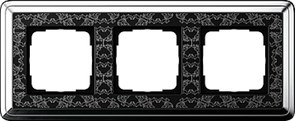 Рамка Gira ClassiX Art трехместная Хром-Чёрный 0213682