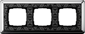 Рамка Gira ClassiX Art трехместная Хром-Чёрный 0213682 Рамка Gira ClassiX Art трехместная Хром-Чёрный 0213682