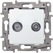 Legrand Etika белый розетка TV/SAT 2-х кабельная 672257 Legrand Etika белый розетка TV/SAT 2-х кабельная 672257