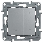 Legrand Etika алюминий светорегулятор нажимной, 400Вт 672418 Legrand Etika алюминий светорегулятор нажимной, 400Вт 672418