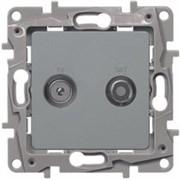 Legrand Etika алюминий розетка розетка TV/SAT 2-х кабельная 672457 Legrand Etika алюминий розетка розетка TV/SAT 2-х кабельная 672457