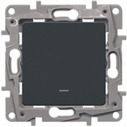 Legrand Etika антрацит переключатель с подсветкой, 10А, автоматические клеммы 672615 Legrand Etika антрацит переключатель с подсветкой, 10А, автоматические клеммы 672615