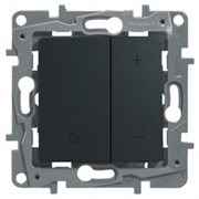 Legrand Etika антрацит светорегулятор нажимной, 400Вт 672618 Legrand Etika антрацит светорегулятор нажимной, 400Вт 672618