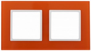 2 постовая рамка оранжевая ЭРА Элеганс 14-5102-22