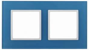 2 постовая рамка голубой ЭРА Элеганс 14-5102-28