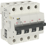 Автоматический выключатель IEK Armat M06N 25А 4п AR-M06N-4-C025, 6кА, C