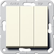 Выключатель Gira самовозвратом 3-клавишный Кремовый (284401)