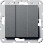 Выключатель Gira самовозвратом 3-клавишный Антрацит (284428)