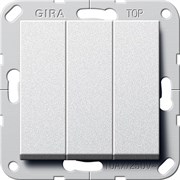 Выключатель Gira самовозвратом 3-клавишный Алюминий (284426)