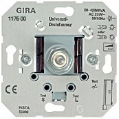 Вставка универсального светорегулятора 2 с поворотной кнопкой Gira System 55