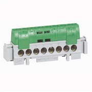 Клеммник Legrand IP2X земля, зеленая 004836, 1х (6-25) 21х (1.5-16)
