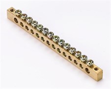 Шина нулевая DEKraft 6x9, 14 групп 32004DEK, ШН102-14-100, крепеж по краям