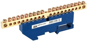Шина нулевая IEK ШНИ-6х9-20-Д-С YNN10-69-20D-K07, на DIN-изоляторе