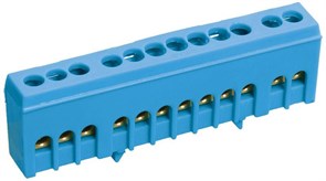 Шина нулевая IEK ШНИ-6х9-10-К-С YNN10-69-10KD-K07, в корпусном изоляторе на DIN-рейку