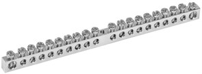 Шина IEK PEN 6х9мм 20/1 Ni YNN10-20-100-N, 20 групп, крепеж по центру