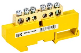 Шина IEK PE ШНИ-8х12-6-Д-Ж YNN10-812-6D-K05, на DIN-изоляторе
