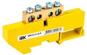 Шина IEK PE ШНИ-8х12-4-Д-Ж YNN10-812-4D-K05, на DIN-изоляторе