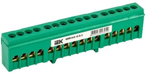 Шина IEK PE ШНИ-6х9-16-К-З YNN10-69-16KD-K06, в корпусном изоляторе на DIN-рейку