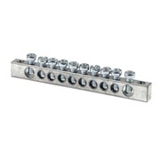 Шина EKF PEN 6x9, 10 отверстий sn1-63-10-k, цинк, крепеж по краям