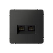 ArtGallery Базальт Розетка двойная компьютерная RJ45+RJ45, кат.6А, механизм GAL001488 ArtGallery Базальт Розетка двойная компьютерная RJ45+RJ45, кат.6А, механизм GAL001488