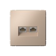 ArtGallery Песочный Розетка двойная компьютерная RJ45+RJ45, кат.6А, механизм GAL001288 ArtGallery Песочный Розетка двойная компьютерная RJ45+RJ45, кат.6А, механизм GAL001288