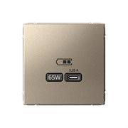 ArtGallery Шампань USB Розетка тип-С 65Вт высокоскоростная зарядка QC, PD, механизм GAL000527 ArtGallery Шампань USB Розетка тип-С 65Вт высокоскоростная зарядка QC, PD, механизм GAL000527