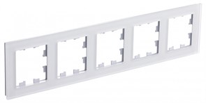 Systeme Electric AtlasDesign Nature матовое стекло белый рамка 5-ая, универсальная ATN330105