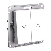 Systeme Electric AtlasDesign белый выключатель 2-клавишный жалюзи, 10А, механизм ATN000119