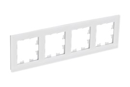 Systeme Electric AtlasDesign Nature натуральное стекло белый рамка 4-ая ATN360104