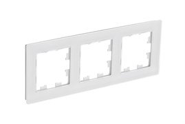 Systeme Electric AtlasDesign Nature натуральное стекло белый рамка 3-ая ATN360103