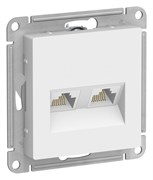 Systeme Electric AtlasDesign Лотос Розетка двойная компьютерная RJ45+RJ45, кат.5Е, механизм ATN001385 Systeme Electric AtlasDesign Лотос Розетка двойная компьютерная RJ45+RJ45, кат.5Е, механизм ATN001385