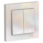 Systeme Electric AtlasDesign жемчуг выключатель 2-клавишный сх.5, 10АХ, в сборе ATN000452