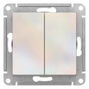 Systeme Electric AtlasDesign жемчуг переключатель 2-клавишный перекрестный, 2 x сх. 7, 10АХ, механизм ATN000473