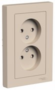 Systeme Electric AtlasDesign песочный розетка двойная без заземления, со шторками, 16А, в сборе ATN001222 Systeme Electric AtlasDesign песочный розетка двойная без заземления, со шторками, 16А, в сборе ATN001222