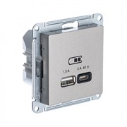 Systeme Electric AtlasDesign шампань USB розетка A + тип-C 45W высокоскор.заряд. QC,PD, механизм ATN000529 Systeme Electric AtlasDesign шампань USB розетка A + тип-C 45W высокоскор.заряд. QC,PD, механизм ATN000529