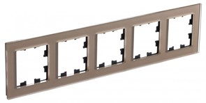 Systeme Electric AtlasDesign Nature стекло шампань рамка 5-ая, универсальная ATN320505 Systeme Electric AtlasDesign Nature стекло шампань рамка 5-ая, универсальная ATN320505