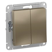 Systeme Electric AtlasDesign шампань выключатель 2-клавишный с самовозвратом, сх.2, 10А, механизм ATN000517 Systeme Electric AtlasDesign шампань выключатель 2-клавишный с самовозвратом, сх.2, 10А, механизм ATN000517