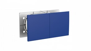 Systeme Electric AtlasDesign аквамарин розетка двойная с заземлением, со шторками со сдвиж. крышк, 16А, в сборе ATN001128