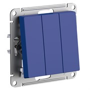 Systeme Electric AtlasDesign аквамарин выключатель 3-клавишный, сх.1+1+1, 10АХ, механизм ATN001131