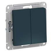 Systeme Electric AtlasDesign изумруд выключатель 2-клавишный с самовозвратом, сх.2, 10А, механизм ATN000817