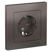 Systeme Electric AtlasDesign мокко розетка с заземлением, со шторками, 16А, в сборе ATN000644 Systeme Electric AtlasDesign мокко розетка с заземлением, со шторками, 16А, в сборе ATN000644