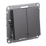 Systeme Electric AtlasDesign базальт выключатель 2-клавишный с подсветкой, сх.5а, 10АХ, механизм ATN001453 Systeme Electric AtlasDesign базальт выключатель 2-клавишный с подсветкой, сх.5а, 10АХ, механизм ATN001453