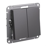Systeme Electric AtlasDesign базальт переключатель 2-клавишный, сх.6/2, 10АХ, механизм ATN001465 Systeme Electric AtlasDesign базальт переключатель 2-клавишный, сх.6/2, 10АХ, механизм ATN001465