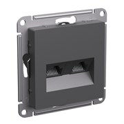 Systeme Electric AtlasDesign базальт розетка двойная компьютерная RJ45+RJ45, кат.5Е, механизм ATN001485 Systeme Electric AtlasDesign базальт розетка двойная компьютерная RJ45+RJ45, кат.5Е, механизм ATN001485