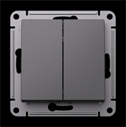 Systeme Electric AtlasDesign базальт выключатель 2-клавишный с самовозвратом, сх.5, 10АХ, механизм ATN001417 Systeme Electric AtlasDesign базальт выключатель 2-клавишный с самовозвратом, сх.5, 10АХ, механизм ATN001417