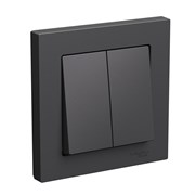 Systeme Electric AtlasDesign базальт выключатель 2-клавишный, сх.5, 10АХ, в сборе ATN001452 Systeme Electric AtlasDesign базальт выключатель 2-клавишный, сх.5, 10АХ, в сборе ATN001452