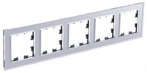Systeme Electric AtlasDesign Nature стекло алюминий рамка 5-ая, универсальная ATN320305