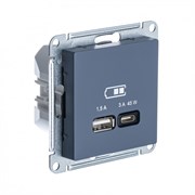 Systeme Electric AtlasDesign грифель USB розетка A + тип-C 45W высокоскор.заряд. QC,PD, механизм ATN000729 Systeme Electric AtlasDesign грифель USB розетка A + тип-C 45W высокоскор.заряд. QC,PD, механизм ATN000729