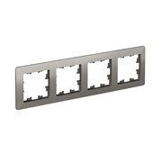 Systeme Electric AtlasDesign Air Сталь/дымчатый черный Рамка 4-ая ATN220904